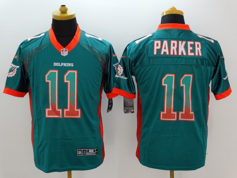 Men's Miami Dolphins DeVante Parker #11 Green Jersey